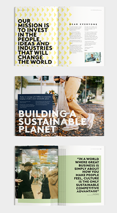 Future generations report as a flat lay